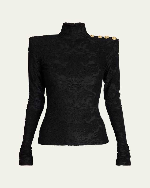 Baroque High Neck Top